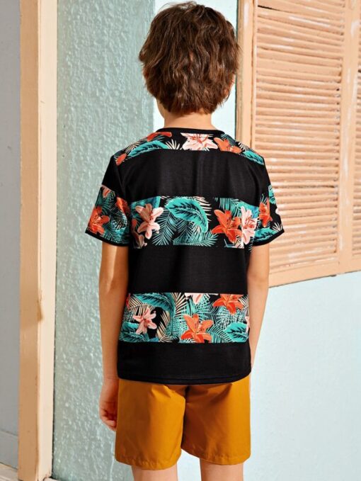 SHEIN Boys Tropical Print Tee - Image 2
