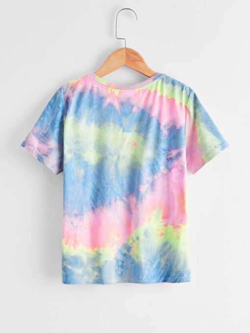 SHEIN Boys Tie Dye Letter Graphic Tee - Image 2