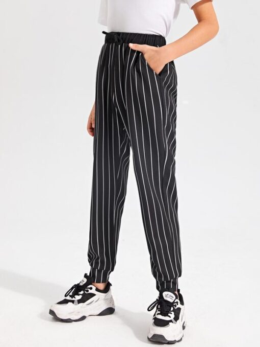 SHEIN Boys Knot Waist Striped Pants - Image 3