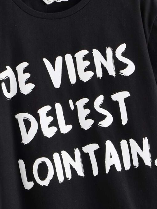 SHEIN Boys Slogan Graphic Top - Image 3