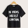 SHEIN Boys Slogan Graphic Top