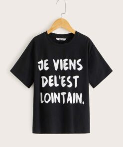 SHEIN Boys Slogan Graphic Top