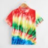 SHEIN Boys Tie Dye Polo Shirt