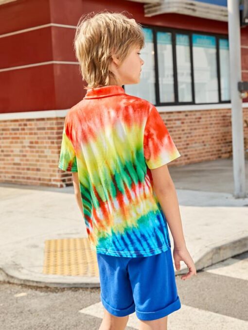 SHEIN Boys Tie Dye Polo Shirt - Image 4