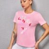 Shein Slogan Graphic Sports Tee