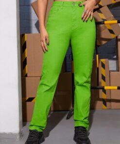 Shein Straight Leg Solid Pants