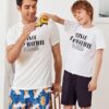 SHEIN Boys Slogan Graphic Tee