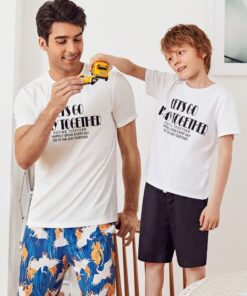 SHEIN Boys Slogan Graphic Tee