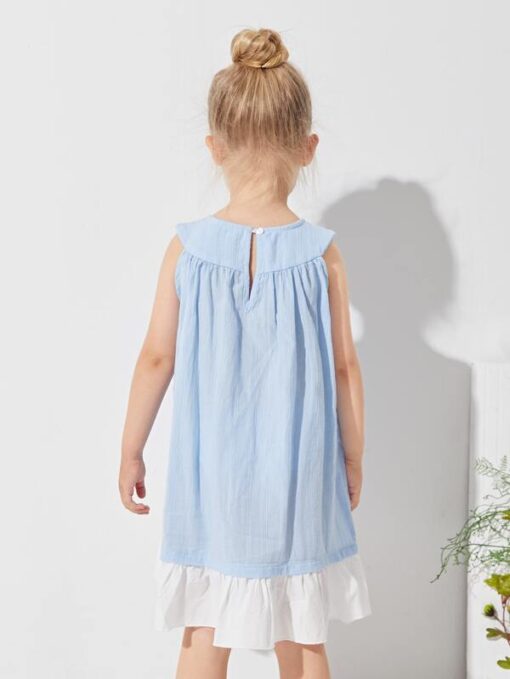 SHEIN Toddler Girls Ruffle Trim Smock Dress - Image 2
