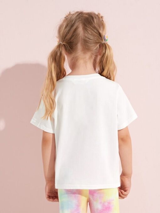 SHEIN Toddler Girls Letter Graphic Top - Image 2