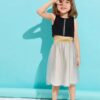 Shein Toddler Girls Zip Detail Tank Top & Mesh Skirt