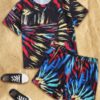 SHEIN Boys Graphic Print Tee & Shorts