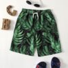 SHEIN Boys Tropical Print Drawstring Waist Shorts
