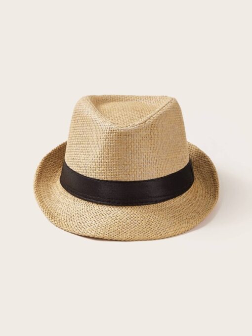 SHEIN Toddler Kids Belt Decor Straw Hat - Image 4