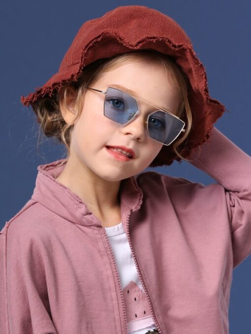 SHEIN Toddler Kids Metal Frame Sunglasses