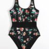 Shein Floral Print One Piece Swimsuit