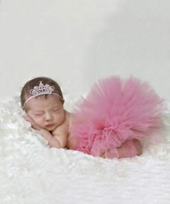 Newborn Girl Photography Mesh Skirt & Headband