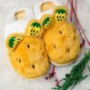 Pineapple fluffy slippers