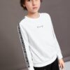 SHEIN Boys Letter Graphic Contrast Tape Pullover