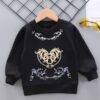 SHEIN Toddler Boys Baroque Print Pullover