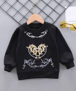 SHEIN Toddler Boys Baroque Print Pullover