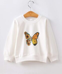 Shein Toddler Boys Butterfly & Floral Sweatshirt