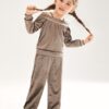 SHEIN Toddler Girls Cold Shoulder Sweatshirt & Sweatpants