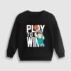 Shein Toddler Boys Slogan & Cartoon Graphic Sweatshirt