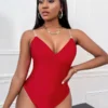 SHEIN Transparent Strap Cami Bodysuit