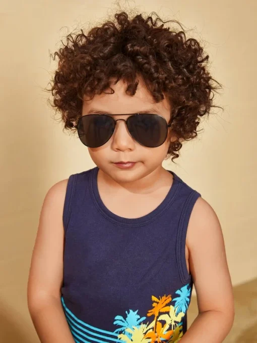 SHEIN Toddler Boys Metal Frame Fashion Glasses - Image 4