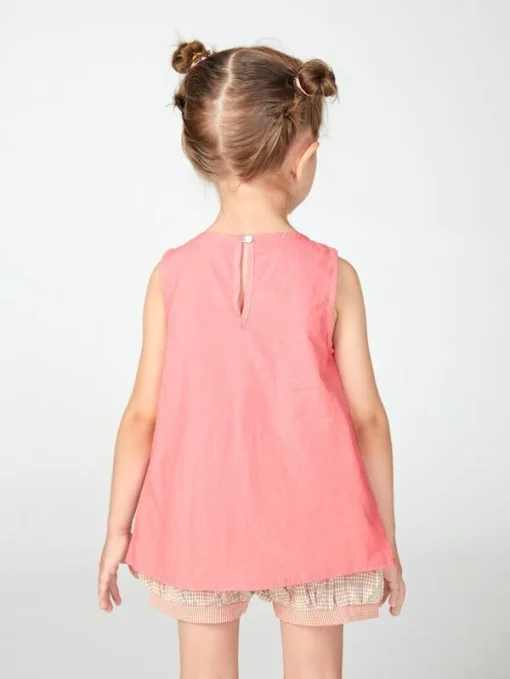 SHEIN Toddler Girls Keyhole Back Scallop Edge Wrap Hem Tank Top - Image 4