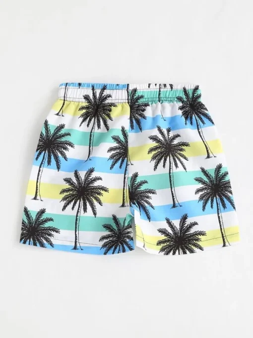 Shein Boys Coconut Tree Print Swim Shorts - Image 4