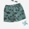 Shein Boys Palm Tree Print Swim Shorts