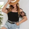 Shein Plus Mesh Panel Cold Shoulder Bodysuit