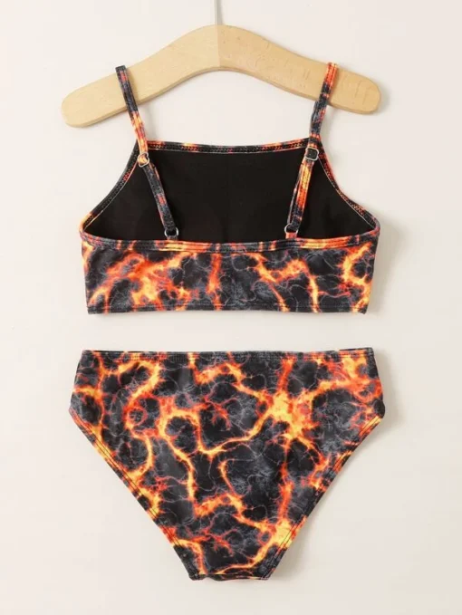 SHEIN Girls Allover Print Bikini Swimsuit - Image 4
