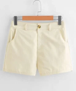 SHEIN Solid Straight Shorts