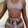 SHEIN Criss Cross Wrap Bikini Swimsuit
