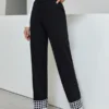 Shein Plaid Pattern Knit Pants