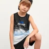 SHEIN Boys Letter Graphic Tie Dye Tank Top