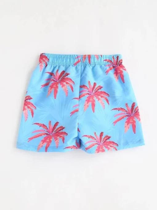 SHEIN Boys Plant Print Swim Shorts - Image 4