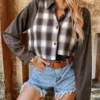 Shein Plaid Print 2 In 1 Shirt
