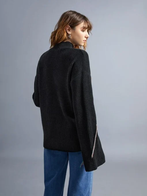 SHEIN Letter Embroidered Drop Shoulder Sweater - Image 3