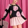 SHEIN Plus Graphic Pattern Drop Shoulder Sweater