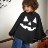 SHEIN Toddler Boys Halloween Print Batwing Sleeve Hoodie