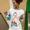 SHEIN X Catia Bart Figure & Graphic Print Hoodie