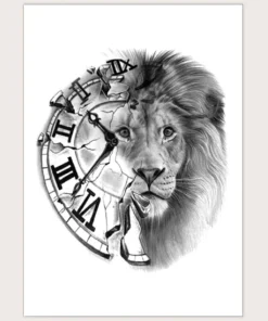 Shein 1sheet Lion Pattern Tattoo Sticker