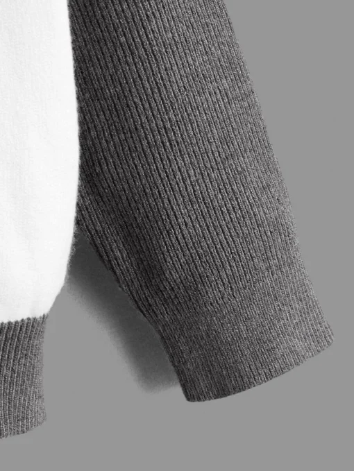 Shein Boys Color Block Drop Shoulder Sweater - Image 4