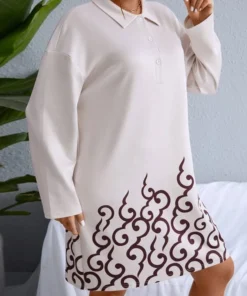 Shein Plus Letter Graphic Drop Shoulder Shirt Dress
