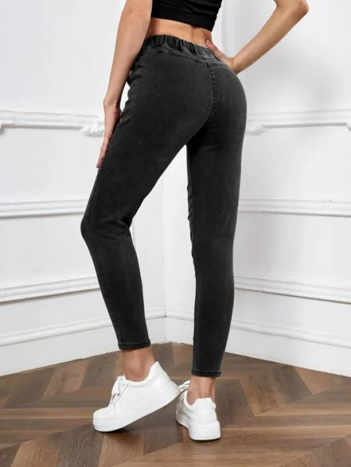 shein Solid Skinny Jeans - Image 2