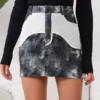 SHEIN Tie Dye Colorblock Mini Skirt